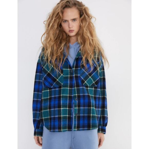 ZARA PLAID OVERSHIRT JACKET SHACKET NEW - Picture 6 of 9
